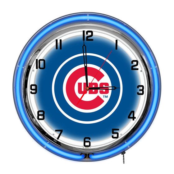 Chicago Cubs 18" Neon Clock