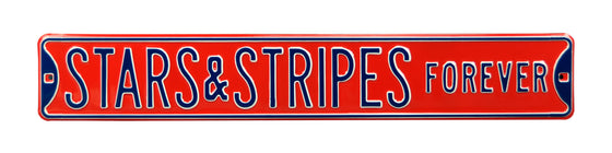 Americana Steel Street Sign-STARS & STRIPES FOREVER