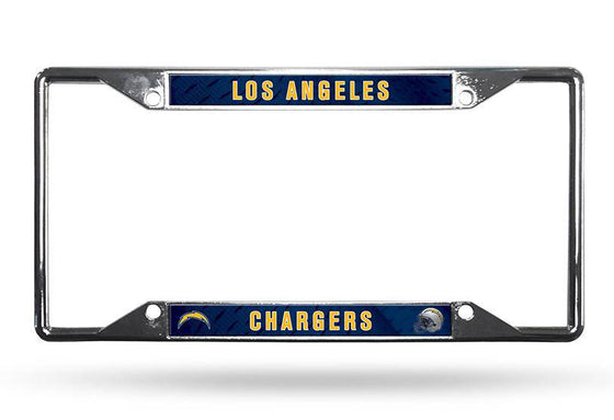 Los Angeles Chargers License Plate Frame Chrome EZ View (CDG) - 757 Sports Collectibles