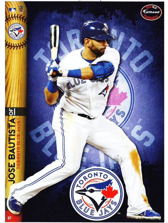 MLB Toronto Blue Jays Jose Bautista Fathead Tradeable Decal Sticker 5x7 - 757 Sports Collectibles