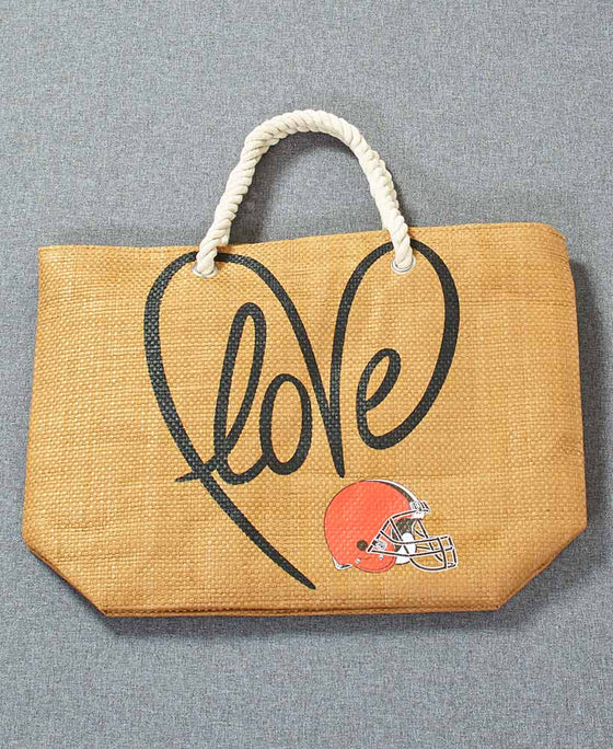 NFL Woven Handle Tote - Cleveland Browns