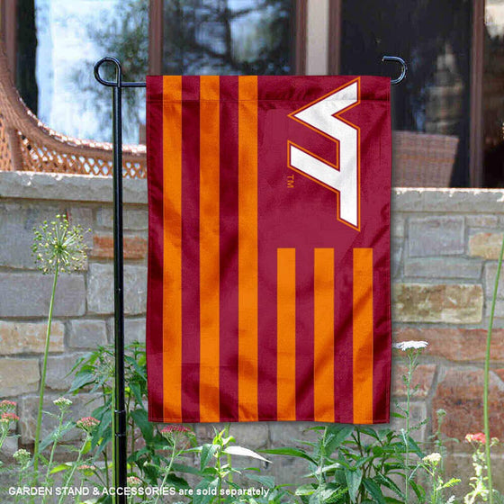 Virginia Tech Hokies Stripes Nation Garden Flag - 757 Sports Collectibles