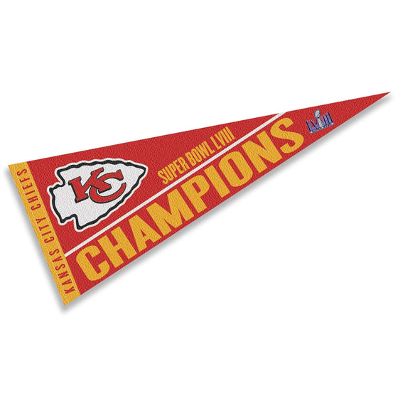 Chiefs Super Bowl 2024 Champions Full Size Large Pennant - 757 Sports Collectibles