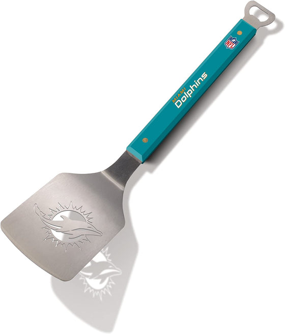 YouTheFan NFL 18" Stainless Steel Sportula (Spatula) with Bottle Opener (Miami Dolphins)