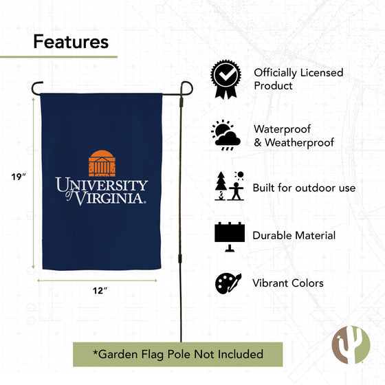 University of Virginia Garden Flag Cavaliers UVA Wahoos Banner 100% Polyester (Design J) - 757 Sports Collectibles