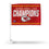 Rico Industries NFL Football Kansas City Chiefs 2024 Super Bowl LVIII Champions Double Sided Car Flag - 16" x 19" - Strong Pole That Hooks onto Car/Truck/Automobile - 757 Sports Collectibles