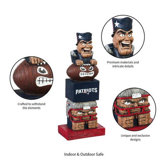 Team Sports America NFL Tiki Totems (16 Inches, New England Patriots) - 757 Sports Collectibles