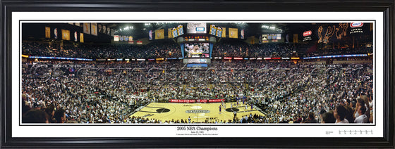 San Antonio Spurs 2005 NBA Champions Panorama Photo Print