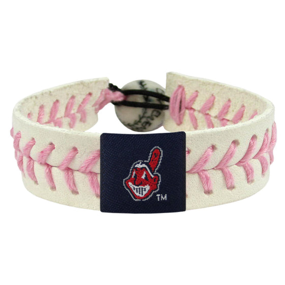 Cleveland Indians Bracelet Classic Baseball Pink CO - 757 Sports Collectibles