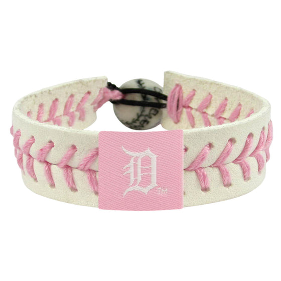 Detroit Tigers Bracelet Baseball Pink CO - 757 Sports Collectibles