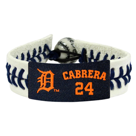 Detroit Tigers Bracelet Genuine Baseball Miguel Cabrera CO - 757 Sports Collectibles