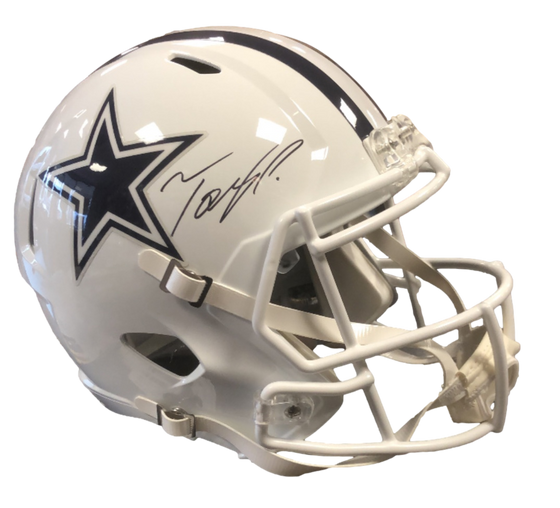 Dallas Cowboys Tony Pollard Signed Autograph Alternate Full Size Replica Speed Helmet  - Fanatics COA - 757 Sports Collectibles