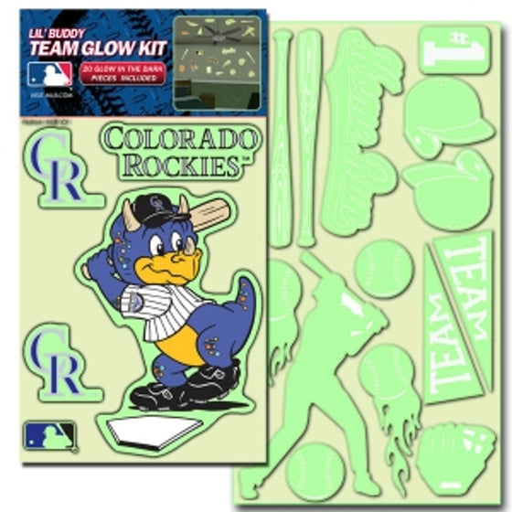 Colorado Rockies Decal Lil Buddy Glow in the Dark Kit - 757 Sports Collectibles