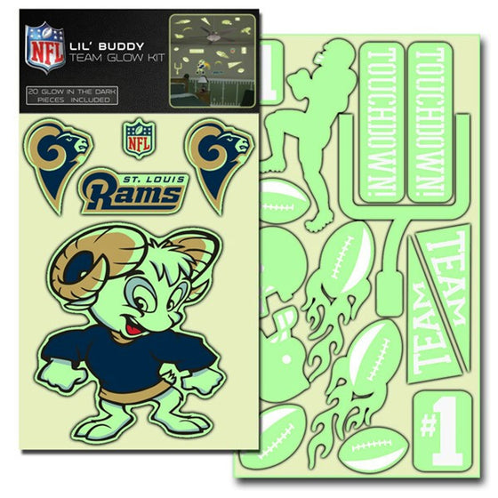 St. Louis Rams Decal Lil Buddy Glow in the Dark Kit CO - 757 Sports Collectibles