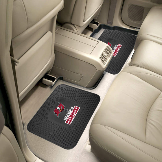 FANMATS Tampa Bay Buccaneers Super Bowl LV Champions Back Seat Car Mats - 2 Piece Set - 757 Sports Collectibles