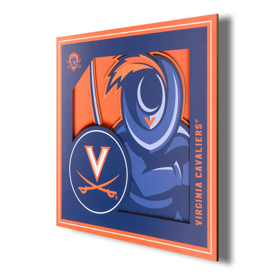 YouTheFan NCAA Virginia Cavaliers 3D Logo Series Wall Art - 12x12 - 757 Sports Collectibles