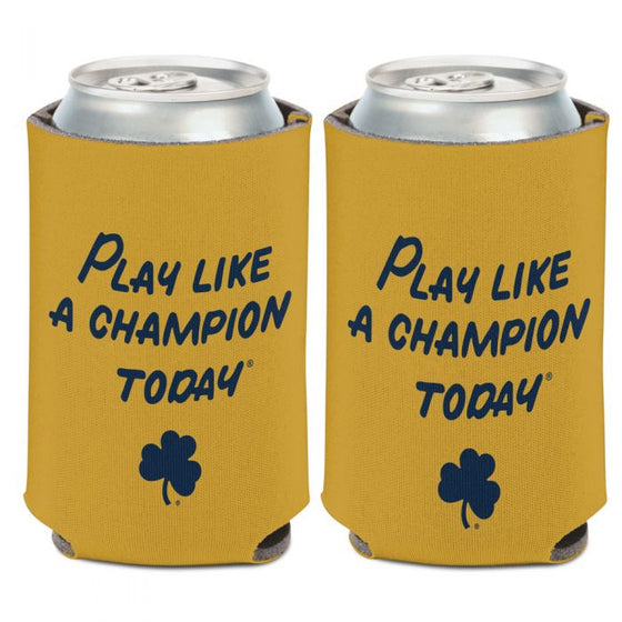 NOTRE DAME FIGHTING IRISH PLAY LIKE A CHAMPION TODAY CAN COOLER 12 OZ.