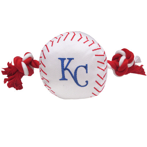Kansas City Royals Baseball Toy - Nylon w/rope Pets First