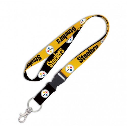 Pittsburgh Steelers Lanyard Detachable Buckle 1" Thick