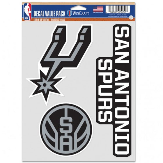 San Antonio Spurs Decal Multi Use Fan 3 Pack Special Order