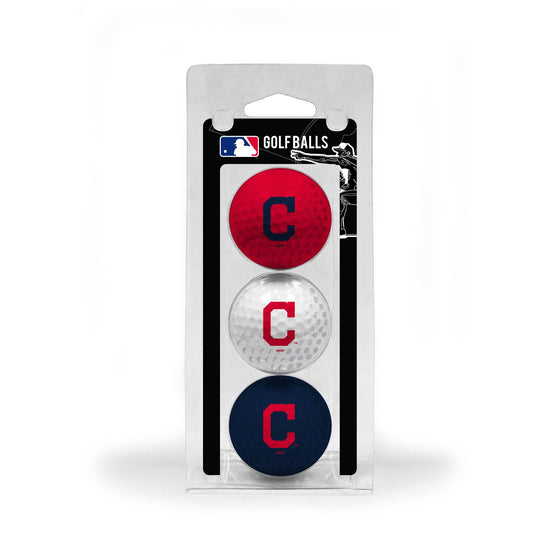 Cleveland Indians 3 Golf Ball Pack - 757 Sports Collectibles