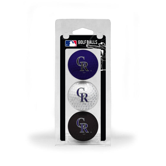 Colorado Rockies 3 Golf Ball Pack - 757 Sports Collectibles