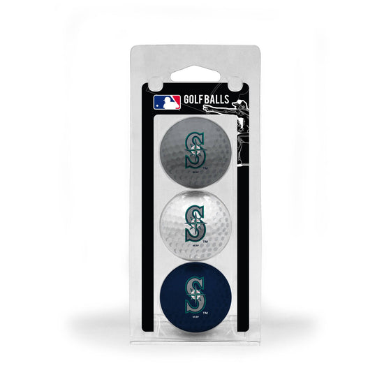 Seattle Mariners 3 Golf Ball Pack - 757 Sports Collectibles