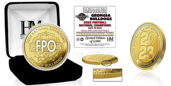 Georgia Bulldogs 2022-23 National Champions Gold Coin - 757 Sports Collectibles