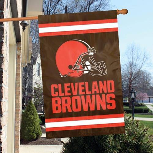 Cleveland Browns 2-Sided Embroidered 44"x28" Premium House Flag Banner - 757 Sports Collectibles