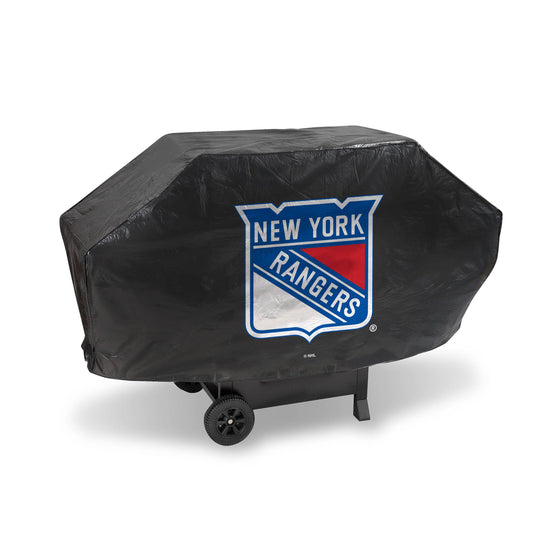 NEW YORK RANGERS DELUXE GRILL COVER-(Black Background) (Rico) - 757 Sports Collectibles