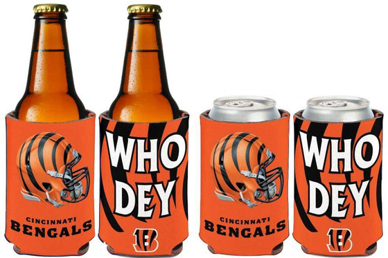Cincinnati Bengals "Who Dey" 2-Sided Neoprene Can Cooler Koozie - 757 Sports Collectibles