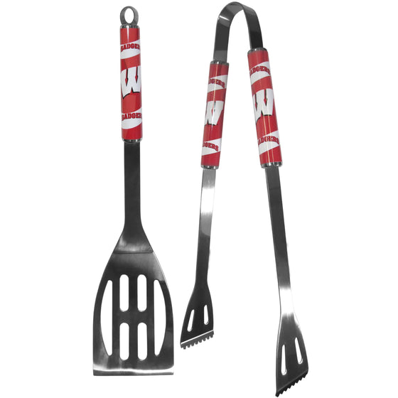 Wisconsin Badgers 2 pc Steel BBQ Tool Set (SSKG) - 757 Sports Collectibles