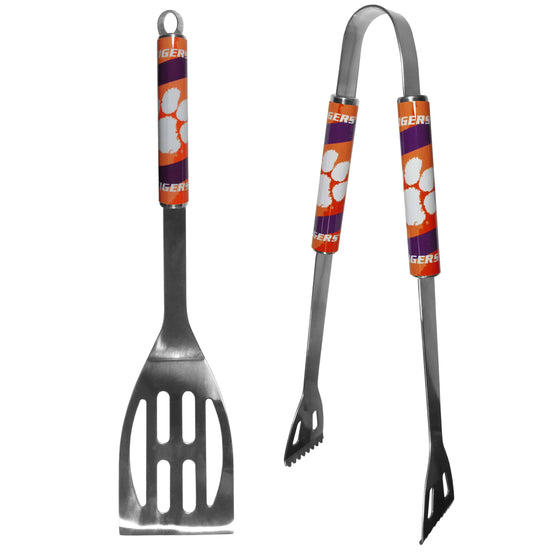 Clemson Tigers 2 pc Steel BBQ Tool Set (SSKG) - 757 Sports Collectibles