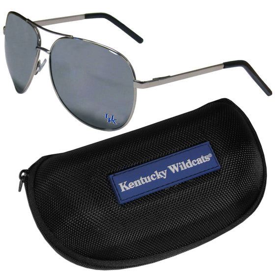 Kentucky Wildcats Aviator Sunglasses and Zippered Carrying Case (SSKG) - 757 Sports Collectibles