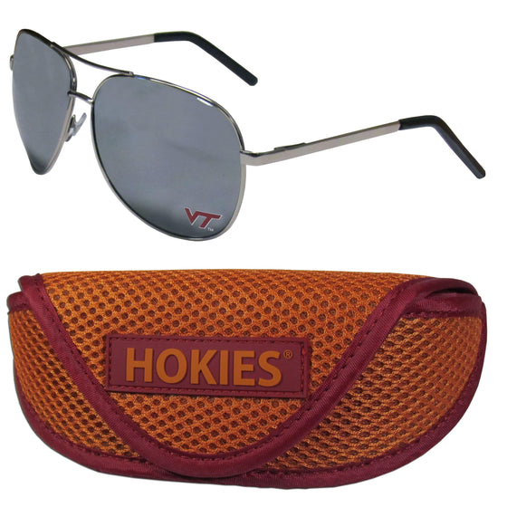 Virginia Tech Hokies Aviator Sunglasses and Sports Case (SSKG) - 757 Sports Collectibles