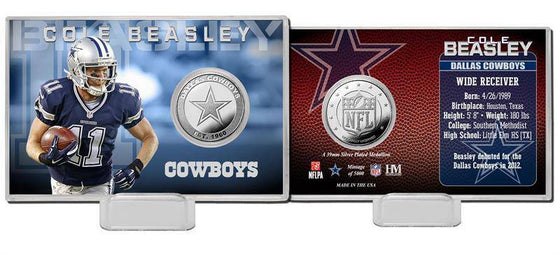 Dallas Cowboys  Cole Beasley Silver Coin Card (HM) - 757 Sports Collectibles