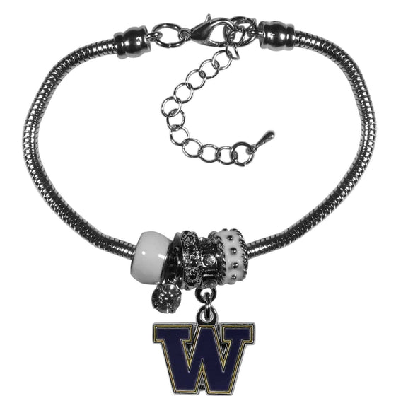 Washington Huskies Euro Bead Bracelet (SSKG) - 757 Sports Collectibles