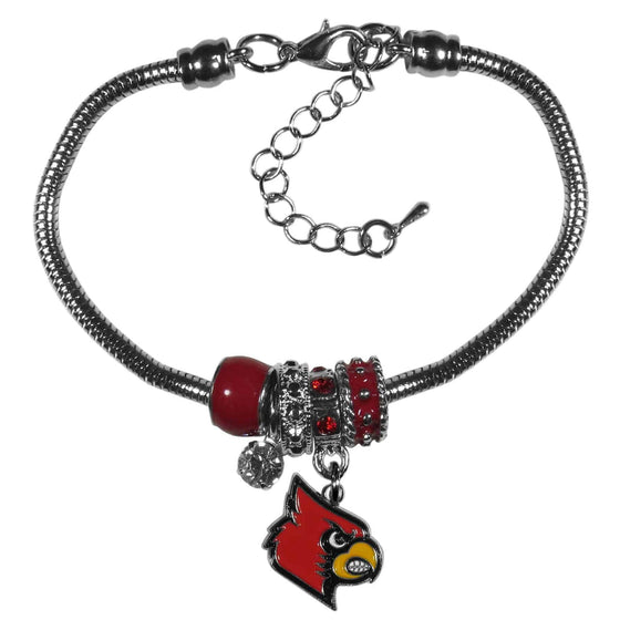 Louisville Cardinals Euro Bead Bracelet (SSKG) - 757 Sports Collectibles