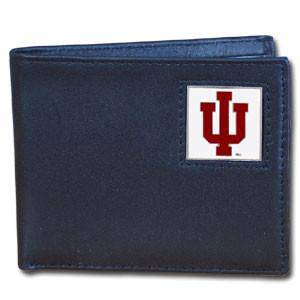 Indiana Hoosiers Leather Bi-fold Wallet Packaged in Gift Box (SSKG) - 757 Sports Collectibles