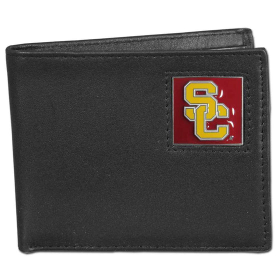 USC Trojans Leather Bi-fold Wallet Packaged in Gift Box (SSKG) - 757 Sports Collectibles
