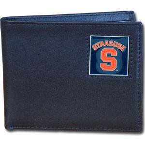Syracuse Orange Leather Bi-fold Wallet Packaged in Gift Box (SSKG) - 757 Sports Collectibles