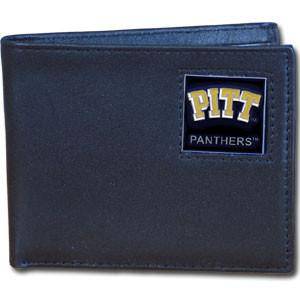 PITT Panthers Leather Bi-fold Wallet Packaged in Gift Box (SSKG) - 757 Sports Collectibles