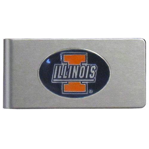 Illinois Fighting Illini Brushed Metal Money Clip (SSKG) - 757 Sports Collectibles