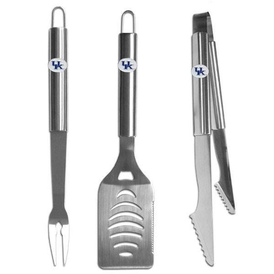 Kentucky Wildcats 3 pc Stainless Steel BBQ Set (SSKG) - 757 Sports Collectibles