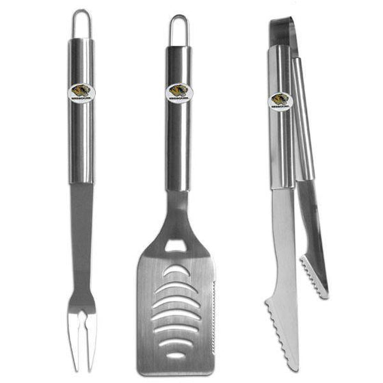 Missouri Tigers 3 pc Stainless Steel BBQ Set (SSKG) - 757 Sports Collectibles