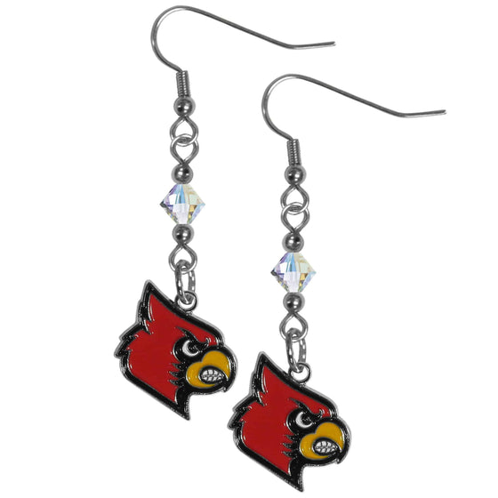 Louisville Cardinals Crystal Dangle Earrings (SSKG) - 757 Sports Collectibles