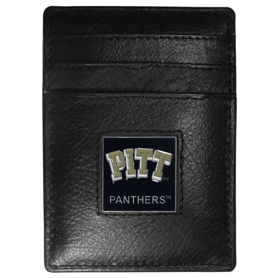 PITT Panthers Leather Money Clip/Cardholder Packaged in Gift Box (SSKG) - 757 Sports Collectibles