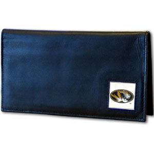 Missouri Tigers Deluxe Leather Checkbook Cover (SSKG) - 757 Sports Collectibles