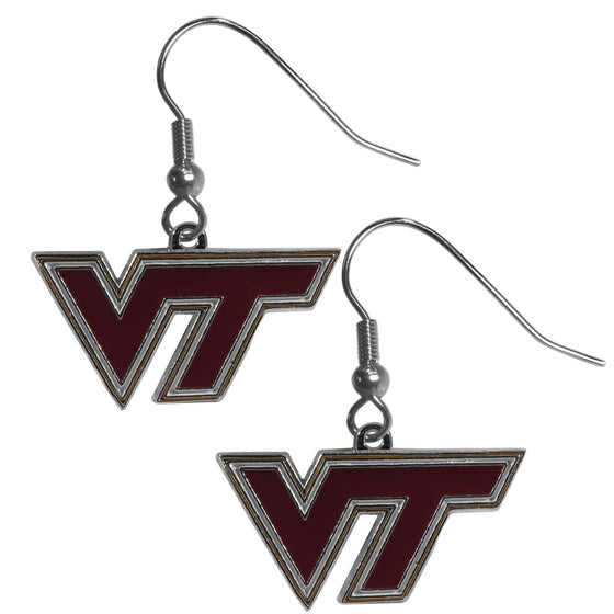 Virginia Tech Hokies Chrome Dangle Earrings (SSKG) - 757 Sports Collectibles