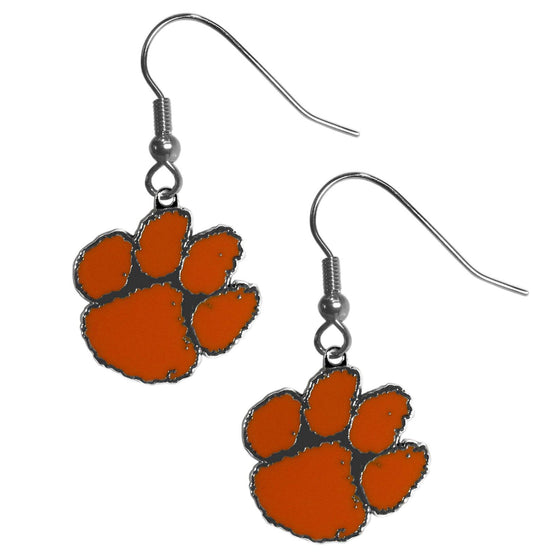 Clemson Tigers Chrome Dangle Earrings (SSKG) - 757 Sports Collectibles